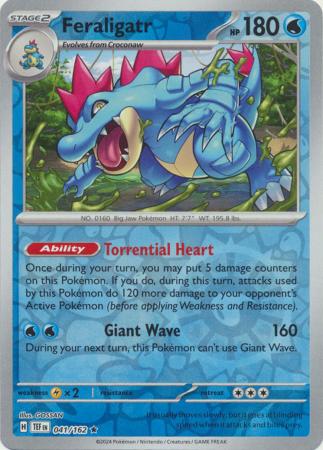 Feraligatr - 041/162 - Holo Rare Reverse Holo