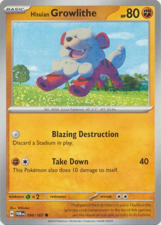 Hisuian Growlithe - 099/167 - Common