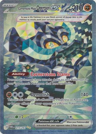 Cornerstone Mask Ogerpon ex - 215/167 - Special Illustration Rare (Español)