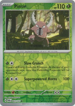 Pinsir - 003/167 - Common Reverse Holo (Español)