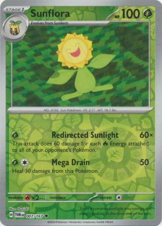 Sunflora - 007/167 - Uncommon Reverse Holo (Español)