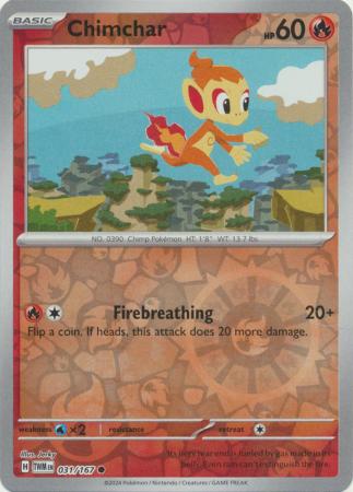 Chimchar - 031/167 - Common Reverse Holo (Español)