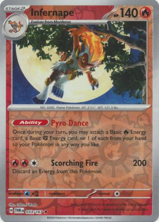 Infernape - 033/167 - Holo Rare Reverse Holo (Español)