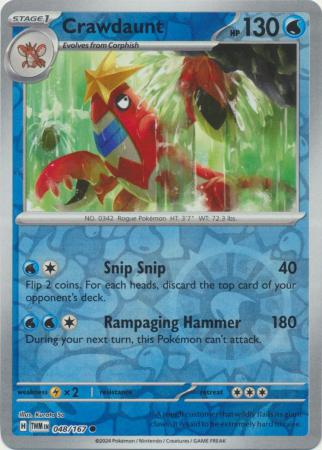 Crawdaunt - 048/167 - Common Reverse Holo