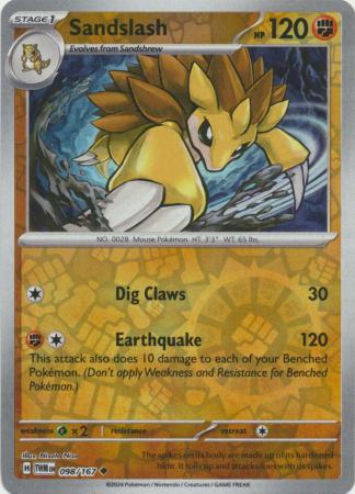 Sandslash - 098/167 - Uncommon Reverse Holo (Español)