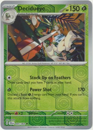 Decidueye - 005/064 - Uncommon Reverse Holo