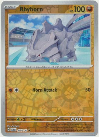 Rhyhorn - 074/142 - Common Reverse Holo