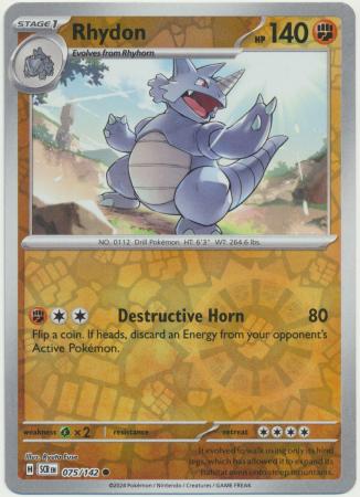 Rhydon - 075/142 - Common Reverse Holo