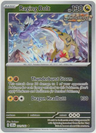 Raging Bolt - 111/142 - Reverse Holo Rare