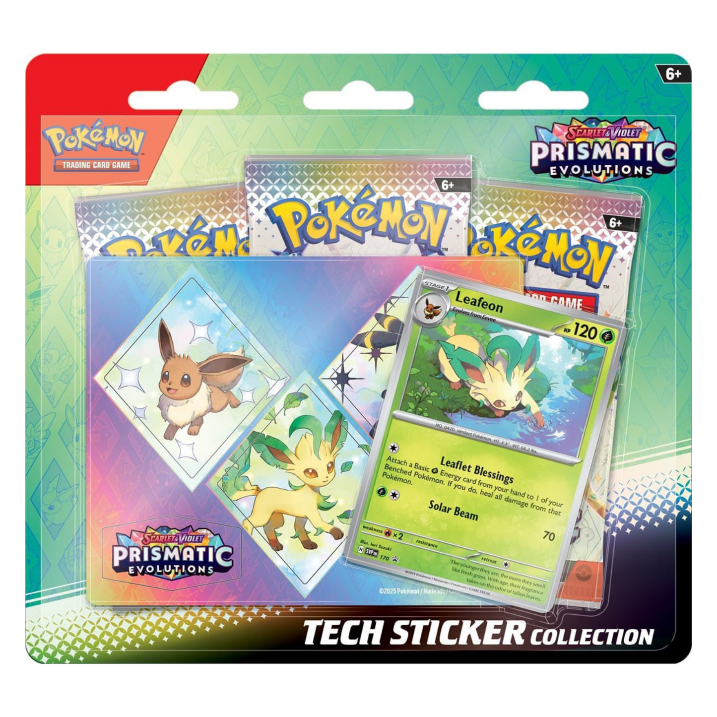 Scarlet & Violet – Prismatic Evolutions – Tech Sticker Collection (Leafeon) – Español