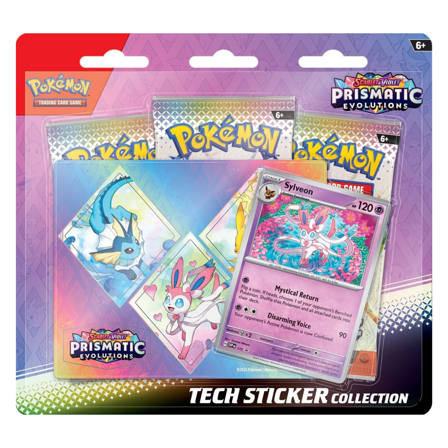 Scarlet & Violet – Prismatic Evolutions – Tech Sticker Collection (Sylveon) – Español