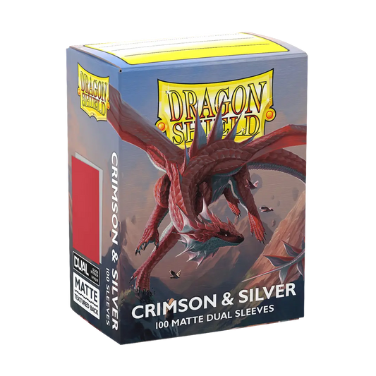 DRAGON SHIELD - DUAL MATTE- Crimson & Silver