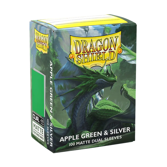 DRAGON SHIELD - DUAL MATTE- Apple Green & Silver