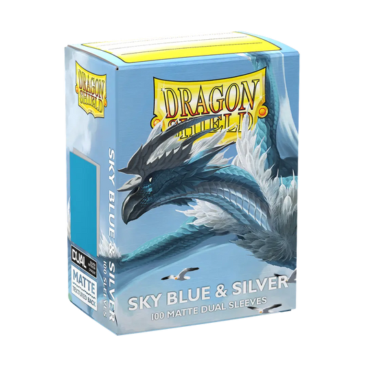 DRAGON SHIELD - DUAL MATTE- Sky Blue & Silver