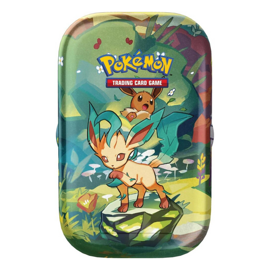 [PREVENTA 07/02/25] Scarlet & Violet – Prismatic Evolutions – Mini Tin (Leafeon) – Ingles