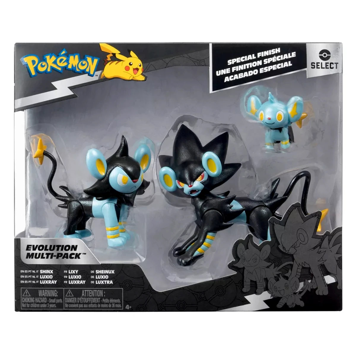 Figuras Pokemon Evolution Multi-Pack Shine, Luxio & Luxray