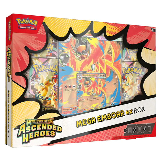 Pokemon TCG Mega Evolution - Ascended Heroes Mega Emboar ex Box Inglés