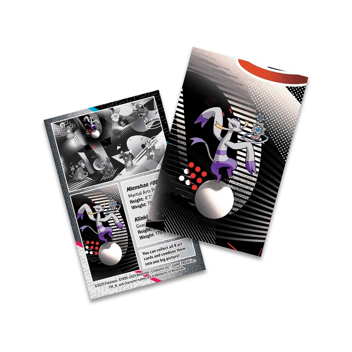 Scarlet & Violet Black Bolt & White Flare – Unova Collection – Mini Tin (Mienshao & Klinklang) – Inglés