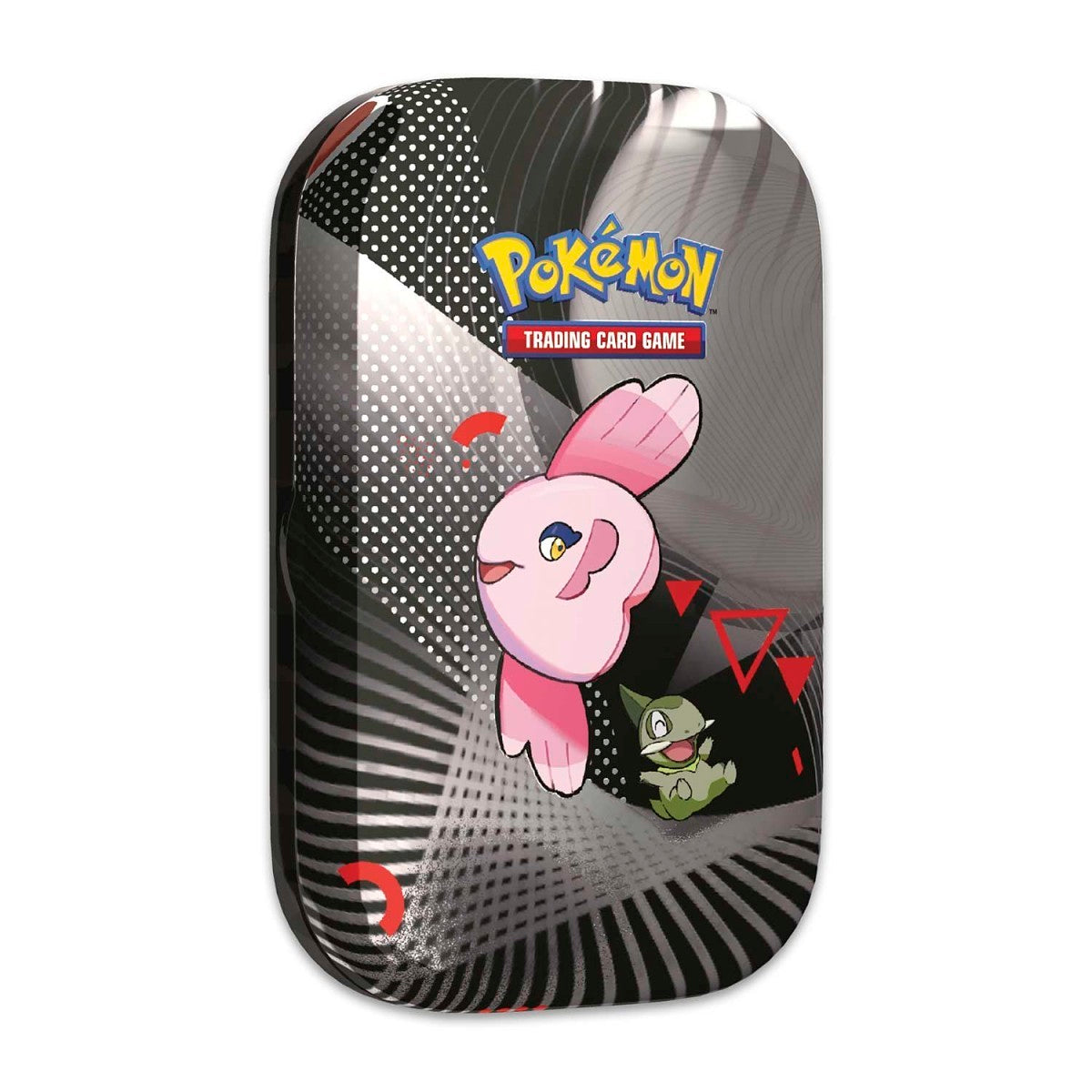 Scarlet & Violet Black Bolt & White Flare – Unova Collection – Mini Tin (Alomomola & Axew) – Español