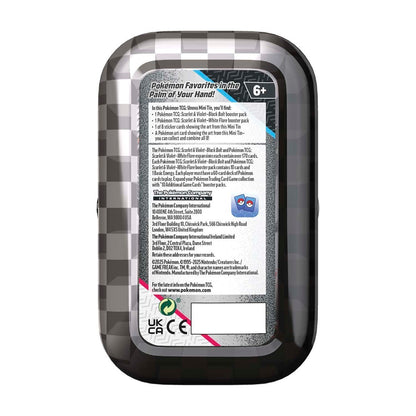 Scarlet & Violet Black Bolt & White Flare – Unova Collection – Mini Tin (Alomomola & Axew) – Español