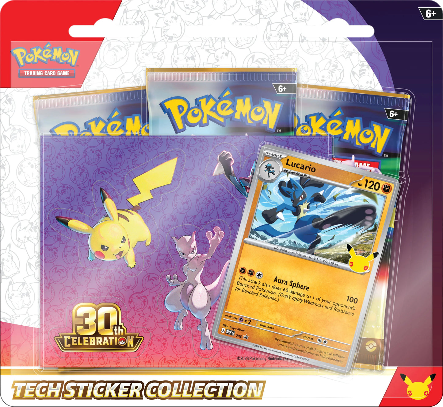[PREVENTA 16/09/26] 30th Celebration - Tech Sticker (Lucario) - Español