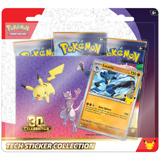 [PREVENTA 16/09/26] 30th Celebration - Tech Sticker (Lucario) - Español