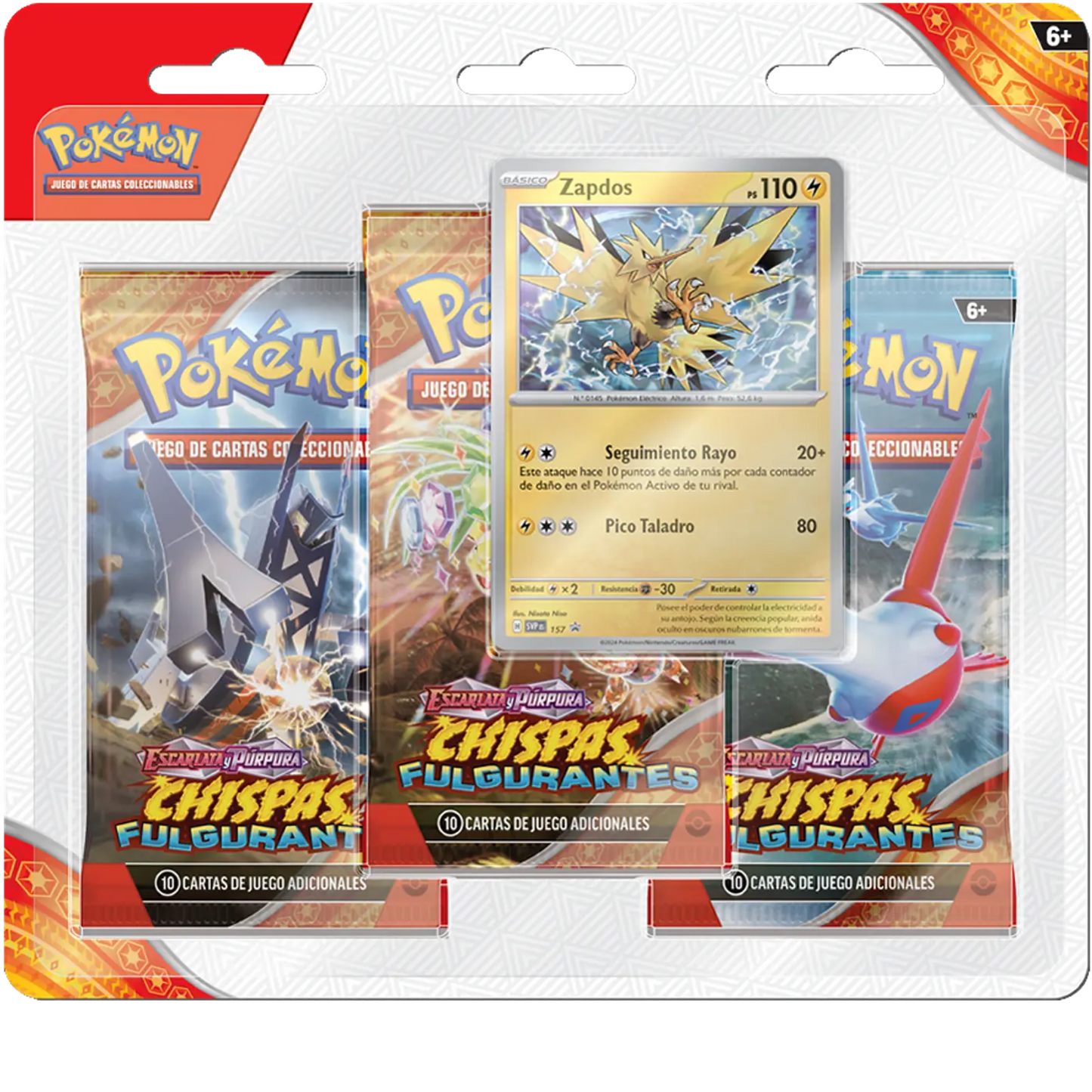 Scarlet & Violet: Surgin Sparks - 3 Pack Blister - Español (Zapdos)