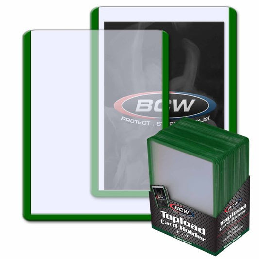 3x4 TOPLOAD CARD HOLDER - PACK 25 UNIDADES - GREEN