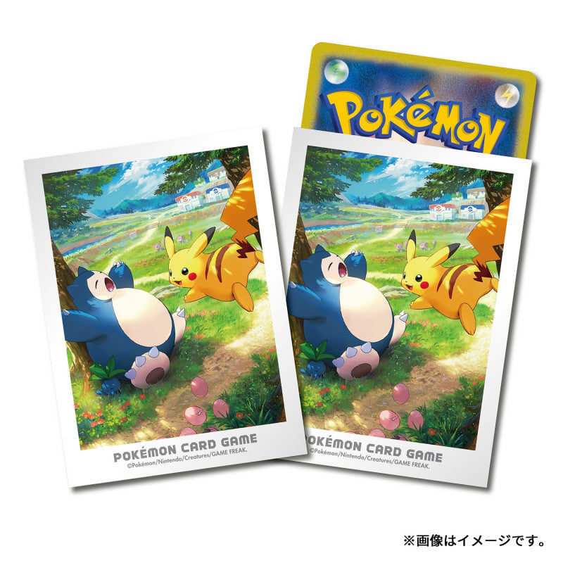 Snorlax & Pikachu Kanto Adventures 64ct Pokémon Center Sleeves