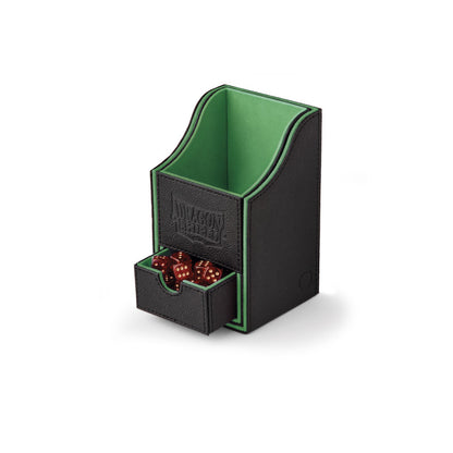 DRAGON SHIELD - NEST+ 100 - DECK BOX WITH DICE HOLDER - BLACK/GREEN