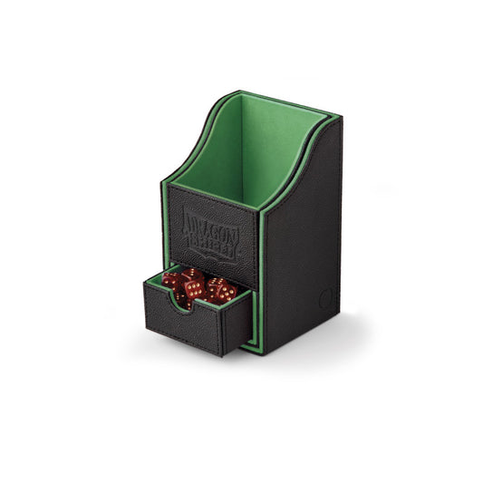DRAGON SHIELD - NEST+ 100 - DECK BOX WITH DICE HOLDER - BLACK/GREEN