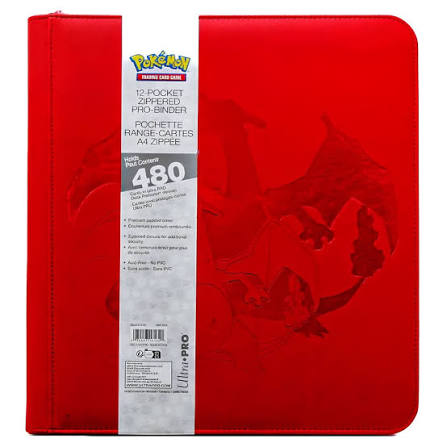 12 Pocket Zippered Pro Binder Charizard 480