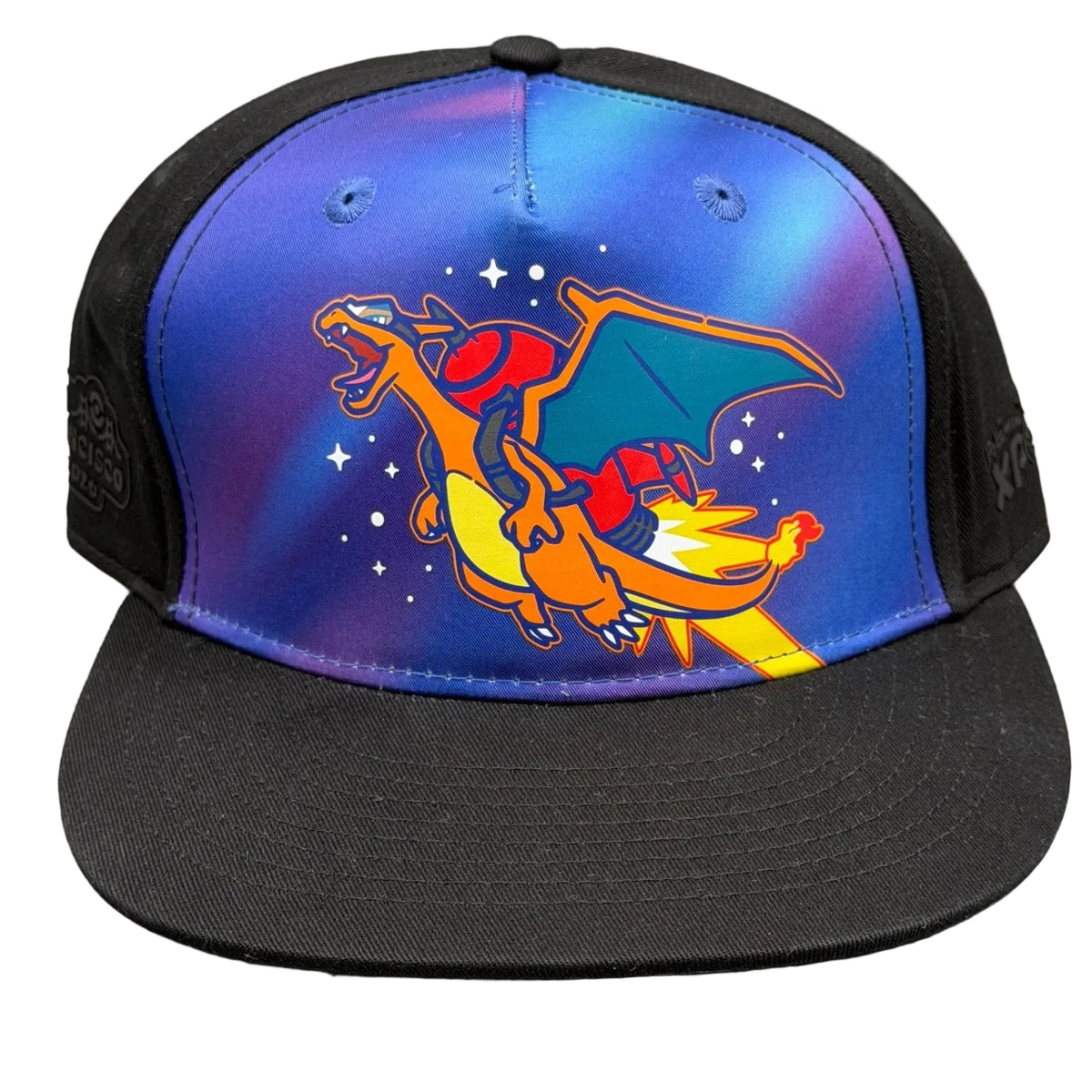 2026 Pokémon XP - Gorra de Charizard con visera plana