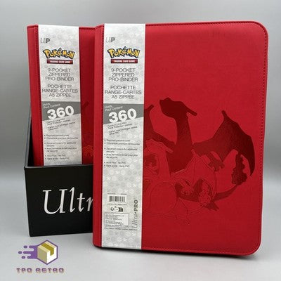 9 Pocket Zippered Pro Binder Charizard 360