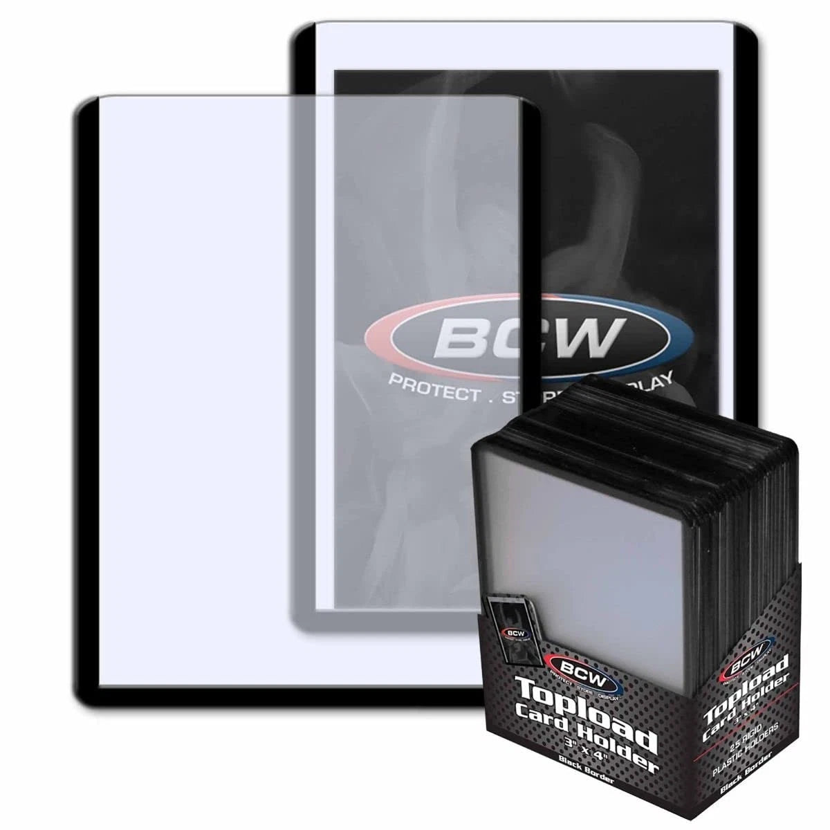 3x4 TOPLOAD CARD HOLDER - PACK 25 UNIDADES - BLACK